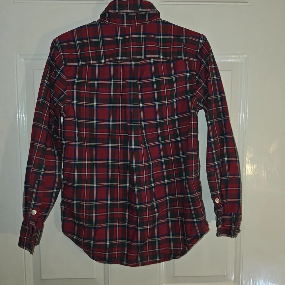 Ralph Lauren Boys Size 8 Tartan Plaid Holiday Christmas Button Down Long-sleeved